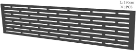 EasyFit COMPOSITE FENCE TRELLIS 'LINEAR' - 240 x 8 x 1800mm - BLACK