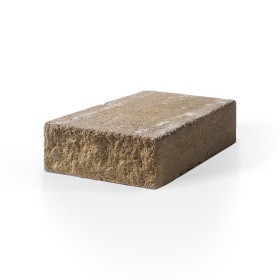 A&G BAYFIELD RETAINING WALLING CAPPING BLOCK - 200 x 330 x 75mm - CANELLETTO BUFF