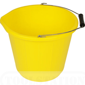 HEAVY DUTY YELLOW BUILDERS BUCKET 3 GALLON