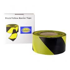 PROSOLVE BARRIER TAPE-  70mm x 500m - BLACK/YELLOW    (BTB/Y)