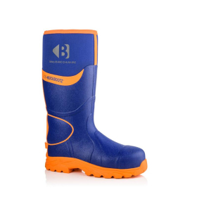 BUCKBOOTZ S5 BLUE/ORANGE HI-VIZ NEOPRENE SAFETY WELLINGTON - SIZE 10