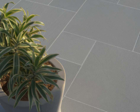 PREMIUM SANDBLASTED SANDSTONE PAVING (CALIBRATED) - 11.52m2 PATIO PACK - GREY