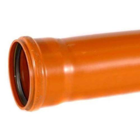 BRETT UNDERGROUND 110MM X 6M SINGLE SOCKET PIPE B4406