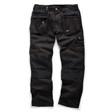 SCRUFFS WORKER PLUS TROUSER BLACK 32S SHORT T51788