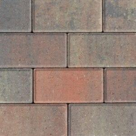 A&G RECTANGULAR BLOCK PAVING - 200 x 100 x 50mm - FOREST BLEND (HEATHER)