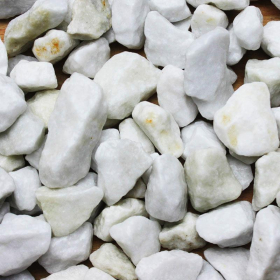 POLAR WHITE  - PREMIUM DECORATIVE AGGREGATE - 20mm - BULK LOOSE    (ADD BULK BAG IF REQUIRED)