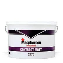 MACPHERSON CONTRACT MATT EMULSION BRILLIANT WHITE PAINT 10LTR 5025045