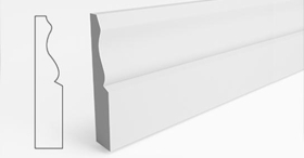 SILKTRIM MDF OG SKIRTING TWICE PRIMED PROFILE 235 | 14.5 x 119 x 5400mm | WHITE