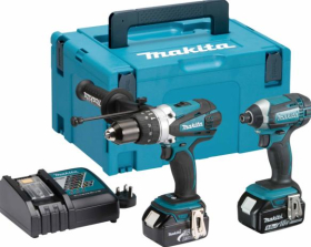 MAKITA 18V TWIN PACK 5.0AH COMBI DRILL & IMPACT DRIVER + 2 X 5.0AH BATTERIES