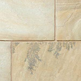 *PREMIUM RIVEN SANDSTONE  PAVING (22mm CALIBRATED) - 15.30m2 PACK - FOSSIL