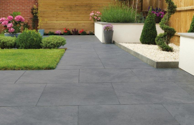 CALIBRA PREMIUM PORCELAIN PAVING -  595 x 595 x 20mm - CHALKBOARD (DARK GREY)