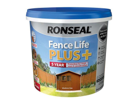 RONSEAL FENCELIFE PLUS+ 5LTR MEDIUM OAK 37622