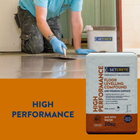 SETCRETE HIGH PERFORMANCE FLOOR LEVELLING COMPOUND - 20KG     (T0300E5B)