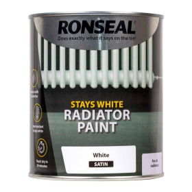 ONE COAT STAY WHITE RADIATOR PAINT WHITE GLOSS 250ML