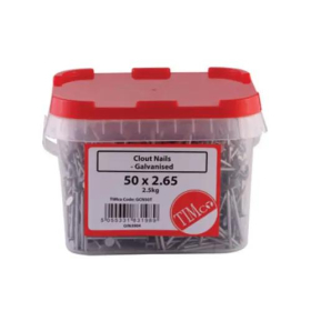 TIMCO - GALVANISED ROUND WIRE NAIL - 2.65 x 40mm - TUB 2.5KG