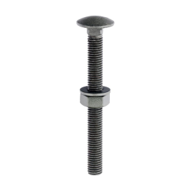 TIMCO INDEX CARRIAGE BOLT NUT + WASHER - M10 x 100mm - (PACK OF 10)