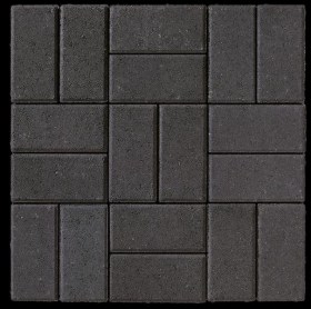 TOBERMORE PEDESTA BLOCK PAVING - 200 x 100 x 50mm - JET BLACK