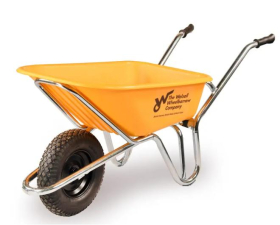 WALSALL PHOENIX SUPER HEAVY DUTY WHEEL BARROW | 120L | YELLOW